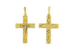 Крест из желтого золота 