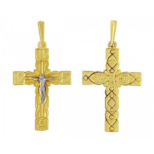 Крест из желтого золота 