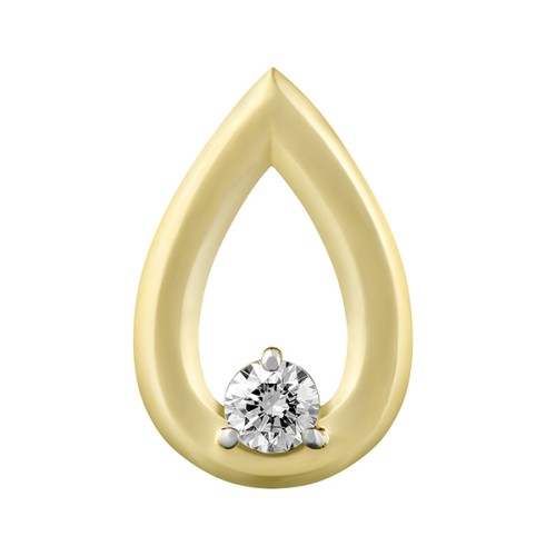 Подвеска из желтого золота с бриллиантом