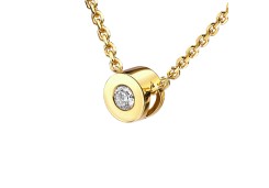 Подвеска из желтого золота с бриллиантом
