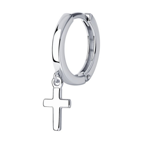 Серебряная серьга конго