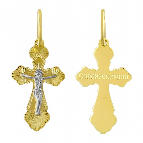 Крест из желтого золота 
