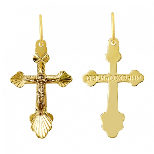 Крест из желтого золота 
