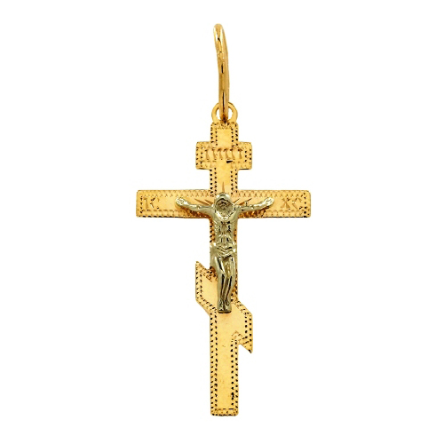 Крест из желтого золота 