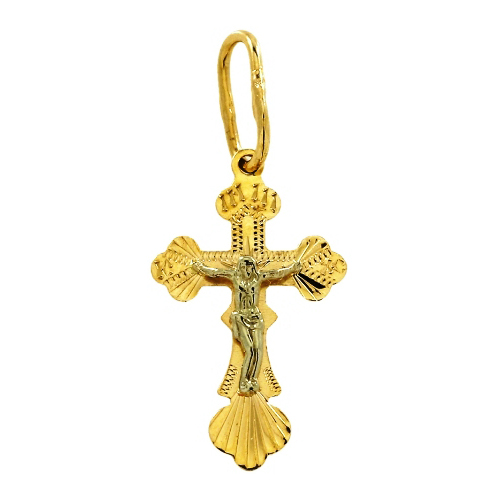 Крест из желтого золота 