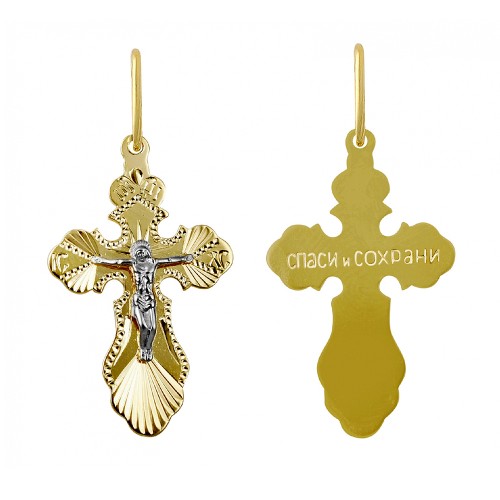 Крест из желтого золота 