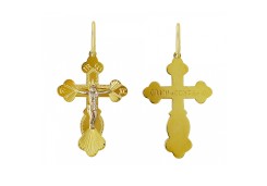 Крест из желтого золота 