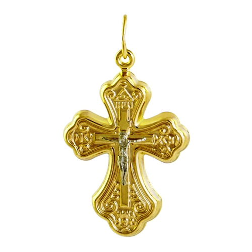 Крест из желтого золота 