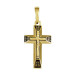 Крест из желтого золота с эмалью