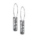 Серебряные cерьги конго с фианитом