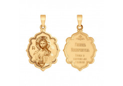 Золотая подвеска с эмалью