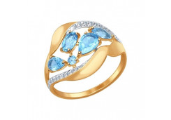 Золотое кольцо с топазом