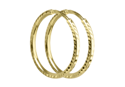 Серьги конго из желтого золота