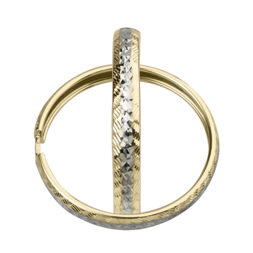 Серьги конго из желтого золота