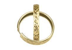 Серьги конго из желтого золота