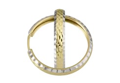 Серьги конго из желтого золота