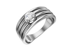 Серебряное кольцо с фианитом