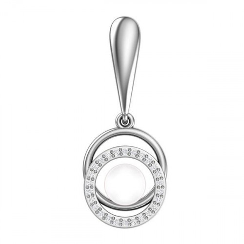 Серебряная подвеска с жемчугом