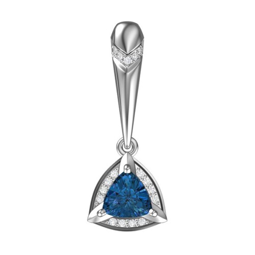 Серебряная подвеска с фианитом