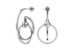 Серебряные cерьги пусеты (гвоздики)