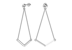 Серебряные cерьги пусеты (гвоздики)