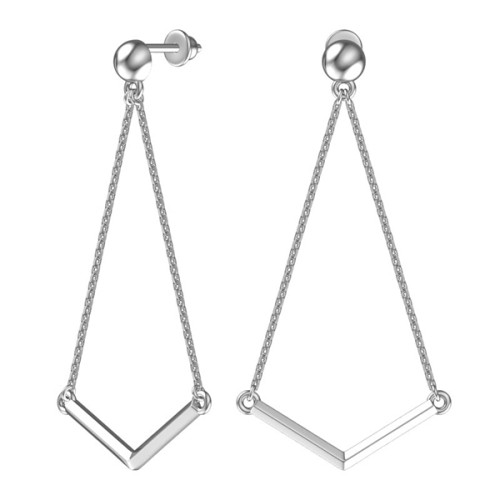 Серебряные cерьги пусеты (гвоздики)