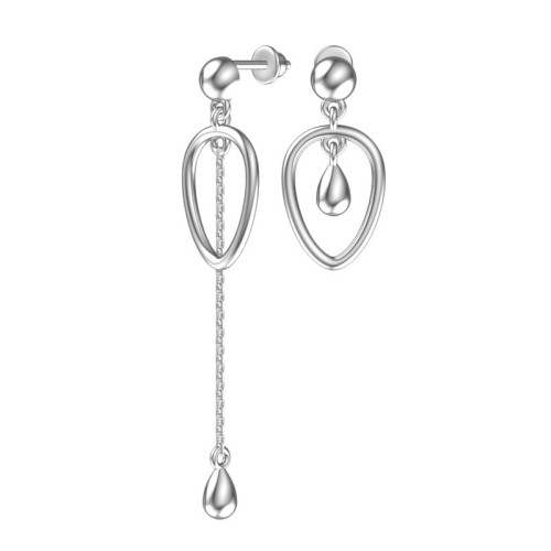 Серебряные cерьги пусеты (гвоздики)