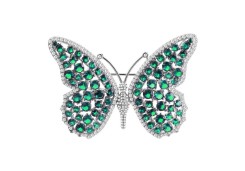 Брошь из серебра с фианитом