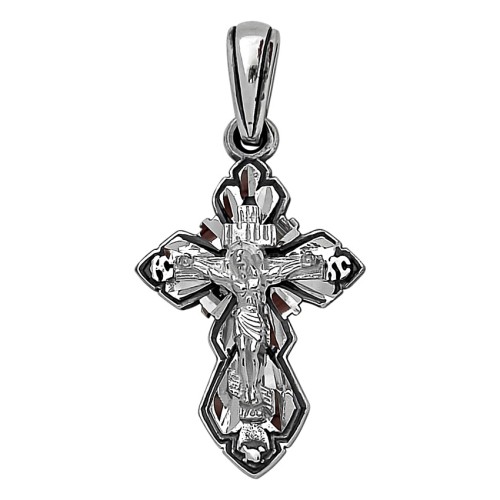 Крест из серебра с чернением