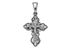 Крест из серебра с чернением