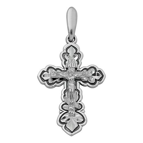 Крест из серебра с чернением