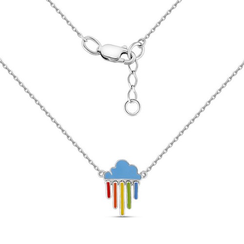 Серебряное колье с эмалью