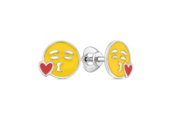 Серебряные cерьги пусеты (гвоздики) с эмалью