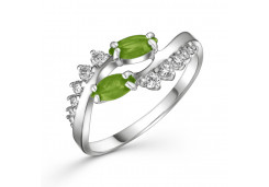 Серебряное кольцо с хризолитом