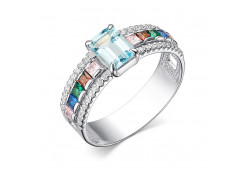 Серебряное кольцо с топазом