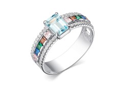 Серебряное кольцо с топазом