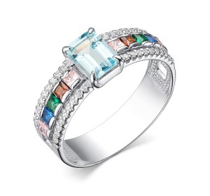 Серебряное кольцо с топазом