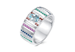 Серебряное кольцо с топазом