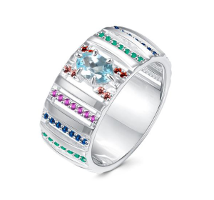 Серебряное кольцо с топазом