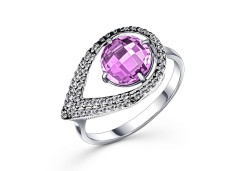 Серебряное кольцо с аметистом
