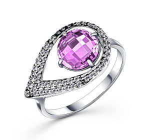 Серебряное кольцо с аметистом