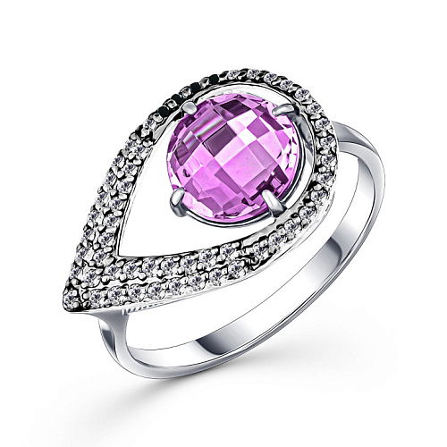 Серебряное кольцо с аметистом