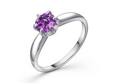 Серебряное кольцо с аметистом