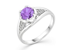 Серебряное кольцо с аметистом