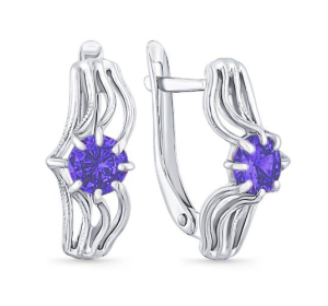 Серебряные cерьги с топазом