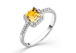Серебряное кольцо с цитрином