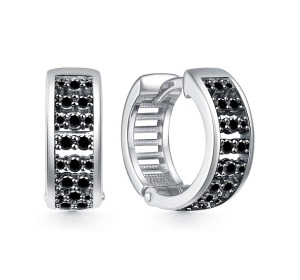 Серебряные cерьги с фианитом