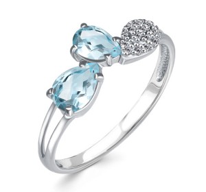 Серебряное кольцо с топазом