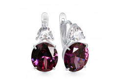 Серебряные cерьги с фианитом