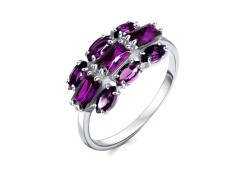 Серебряное кольцо с аметистом